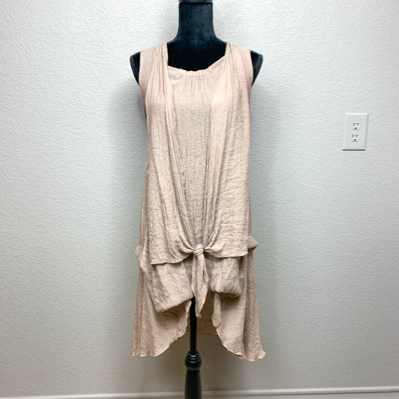Urban Mango Tops - Sz Med Urban Mango Oversized Lagenlook Brown Top